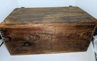Antique Boston Rubber Shoe Co  Wooden Crate Finger Joints Orig Lid And Hinges  