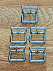 Stainless Steel Center Roller Bar Buckle 1-3 4  With Locking Tongue Set Of 5