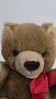 Vintage Eden Toys Inc 15    Plush Tan Brown Teddy Bear W red Bow   Excellent Cond 
