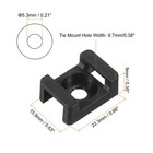 250pcs Cable Tie Base Saddle Mount Wire Holder 0 88 x0 63 x0 35  Black 0 21 