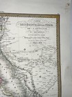 Egypt Nubia Abyssinia Arabia 1838 Lapie Large Antique Map 19th Century