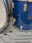 Vintage Apollo 1960s-1970s Drum Kit 5pc Set Import Blue Sparkle Toms Snare Kick