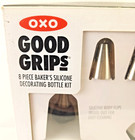 Oxo Good Grips 8 Piece Baker s Silicone Decorating Bottle Kit   New Ob