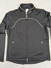 Nike Jacket Youth Large Black Fitdry Full Zip Track Running Pockets Mock Neck