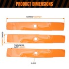 3pk Deck Blades For John Deere Zero Turn Mower 48  Deck Z425 Z445 Z525 Z540m