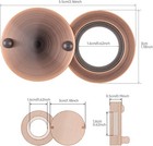 Antique Copper Brass Peephole Cover With Self-adhesive Tape For 5 8  Doors