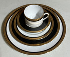Bernardaud Limoges Madison Noir Gold 5-piece Dinner Place Setting