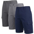 3-pack Men s Cotton Flex Stretch Cargo Shorts W o Belt