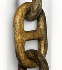 Hand Carved Hand Whittled Mariner 18 Inch Hard Wood Chain From One Solid Piece