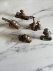 Vintage Barclay Manoil Dimestore Lead Toy Soldiers Machine Gunner Lot Pre-wwii