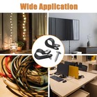 222pcs Nylon Cable Clips Assortment With Screws 6 Size Wire Clamps