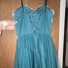 Blondie Nites By Stacy Sklar Teal Gold Beaded Prom Ballgown Dress Size 1