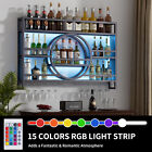 Wall Mounted Wine Rack Hanging Metal Wine Storage Rack Cabinet Wine Bottle Shelf