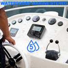Waterproof Marine Digital Media Receiver - Bluetooth Marine Stereo With 2 8 Inch