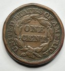 1849 1c Bn Braided Hair Cent Very Fine Details Nice Type Set Coin