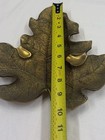 Vintage Virginia Metalcrafters Solid Brass Fig Leaf Trinket Tray