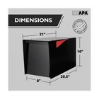 Ilyapa Large Modern Mailbox For Outside Post Mount  Black Corrosion Resistant   