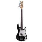 New Basswood Right Handed Electric Guitar Bass With 20w Amp Black Color