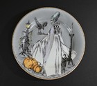 Williams Sonoma Haunted Hosts Porcelain Appetizer Plates Set Of 4 Halloween New