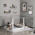 Safe Pet Playpen Shatterproof Clear Acrylic Dog Cage Puppy Fence Aluminum Frame