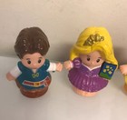 Lot Of 5 Fisher Price Little People Disney Princess Flynn Ariel Rapunzel Snow Wh