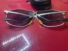 Vintage Ferrari Foldable Aviator Sunglasses Silver blue Lenses With Case