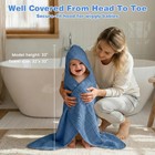 2 Pcs Muslin Hooded Baby Bath Towels 100  Cotton 6layer 32x32 Inch Unisex