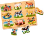 Melissa   Doug Farm Sound Puzzle - Wooden Peg Puzzle With Sound Effects