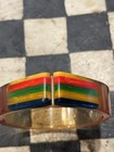 2  Signed Dombek Apple Juice Bakelite Philly Style Bangle
