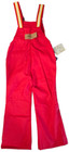 1980   s Little Levis Toddler Red Cotton Overalls Size 6 New With Defects