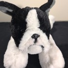 Fao Schwarz French Bulldog Plush Stuffed Animal Adopt A Pet Black White Cleaned 