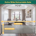 118 Inch Extra Wide Retractable Baby Gate  Pet Gate For Dogs  Indoor  Outdoor