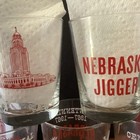 Vtg Nebraska Jigger Cocktail Glass Centennial 1867-1967 State Capitol 12 Oz G14