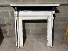   Antique Carved Walnut Fireplace Mantel   48 X 46 75  architectural Salvage