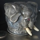 Fascinating Russian Imperial Silver Cup Elephant Jeweled Eyes Rappaport