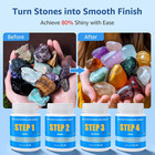 Large 10lb Rock Tumbler Grit And Polish Refill Kit - 4 Step Grits Polish Up To 7