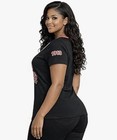 Delta Sigma Theta Design  Dst Sorority Script Style - Camiseta Con Cuello En V M