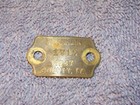 Vintage Brass 1947 Franklin County  Pa  Dog Tax License  1717