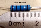 5 Pcs 2watt Metal Film Resistors 2w Resistor 1  You Choose The Value