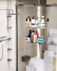 Shower Caddy Over Door- Hanging Shower Organizer With 14 Hooks 2-tier