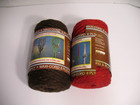 Maxi-cord 8 Ply Macrame Lot Of 2 Dark Brown   Red 55 Yards Each 8 Ply