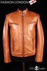 Force Vintage Tan Brown Men s Retro Real Soft Sheep Nappa Fashion Leather Jacket