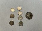 Canada Silver Coin Lot  7 Dimes And 1 Half Dollar    800  925