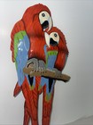 Macaw Parrot Pair Tropical Indoor Outdoor Decor Handcrafted Haitian Metal 18 