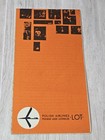 Vintage Lot Polish Airlines Warsaw Poland Fold Out Travel Map Guide Brochure   