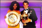 Serena Williams   Roger Federer Tennis Players - Large Signed Autograph Photo