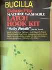 Vintage Bucilla 24    Holly Wreath Latch Hook Kit Christmas No  12853 Made In Usa