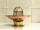 Authentic Old Antique Salvage Brass Nautical Ship Wall Mount Ceiling Light shade