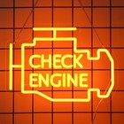Check Engine Neon Sign  Garage Decor Led Light  Dimmable Usb Neon For Car Repair