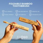 Ecogotravel Foldable Bamboo Toothbrush 1 Count  pack Of 1   Natural 